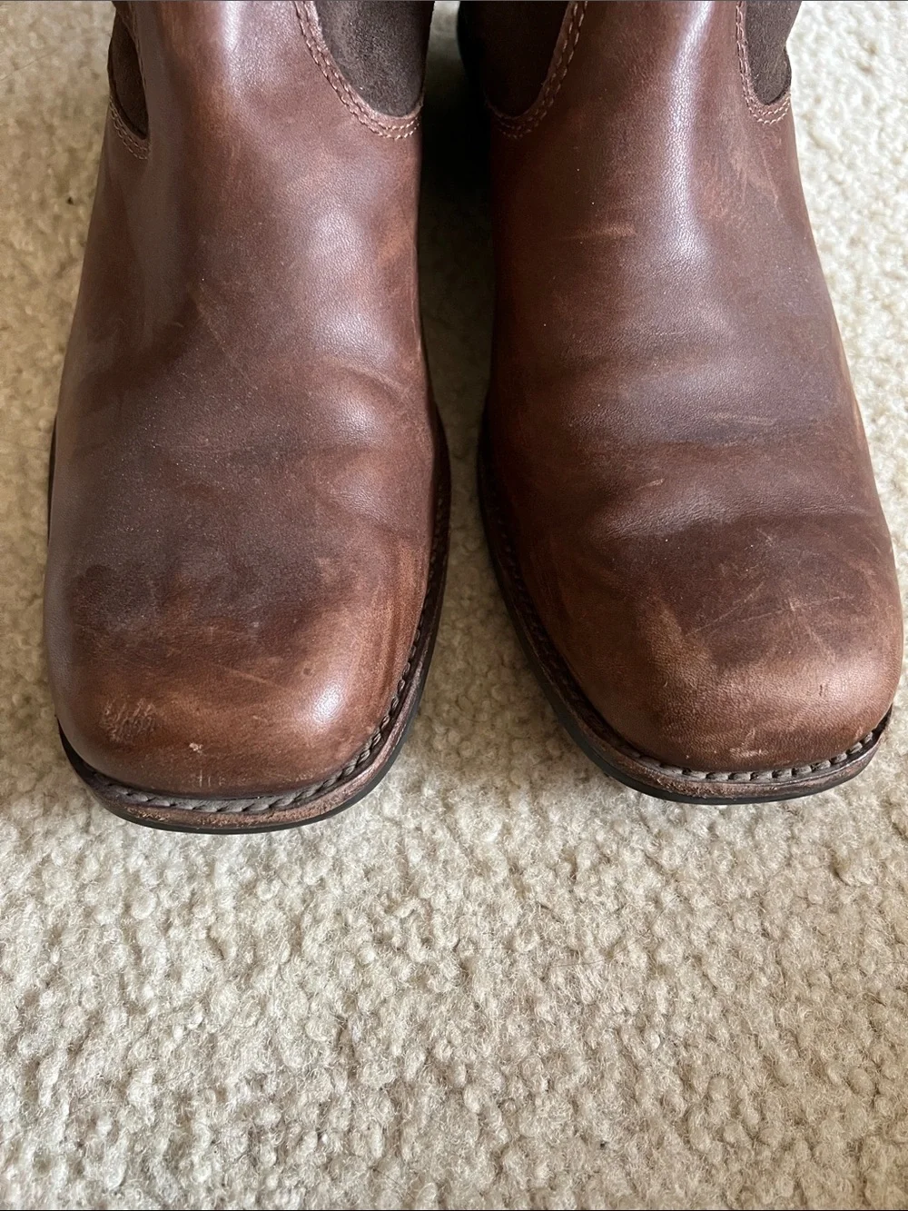 UGG Brown Leather & Suede Women's Winter Pull-On Boots